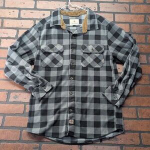 Legendary Whitetails Men's M Red Buffalo Plaid Fleece Warm Shirt Jacket